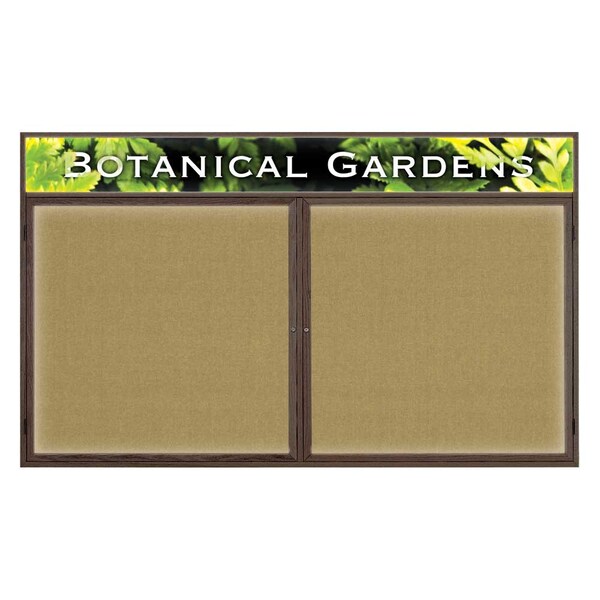 United Visual Products Open Faced Traditional Corkboard, 48x36" UV642A-BLACK-BLACK - main
